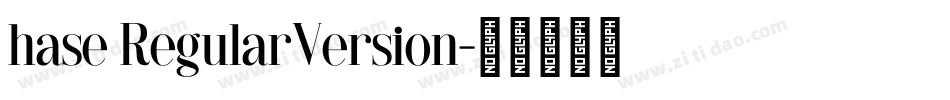 hase RegularVersion字体转换